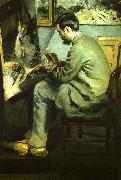 Pierre Renoir Bazille at his Easel